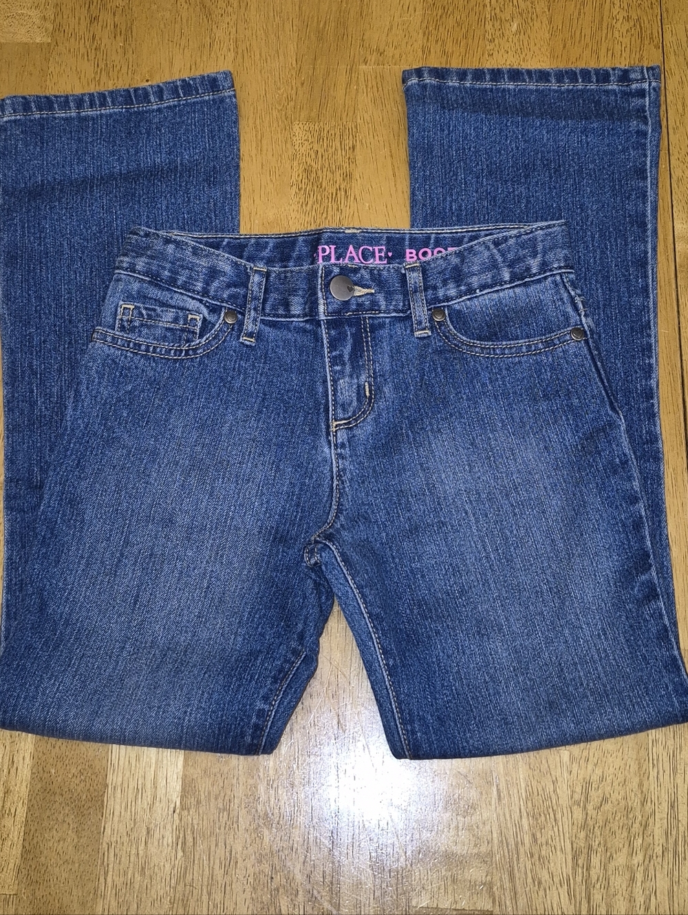 The Children's Place Medium Stonewashed Bootcut Blue Jeans Sz 8 Girls Denim